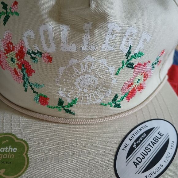 YUPOONG Classics Cap College Campus Clothing Floral Embroidered Baseball Hat main image 7